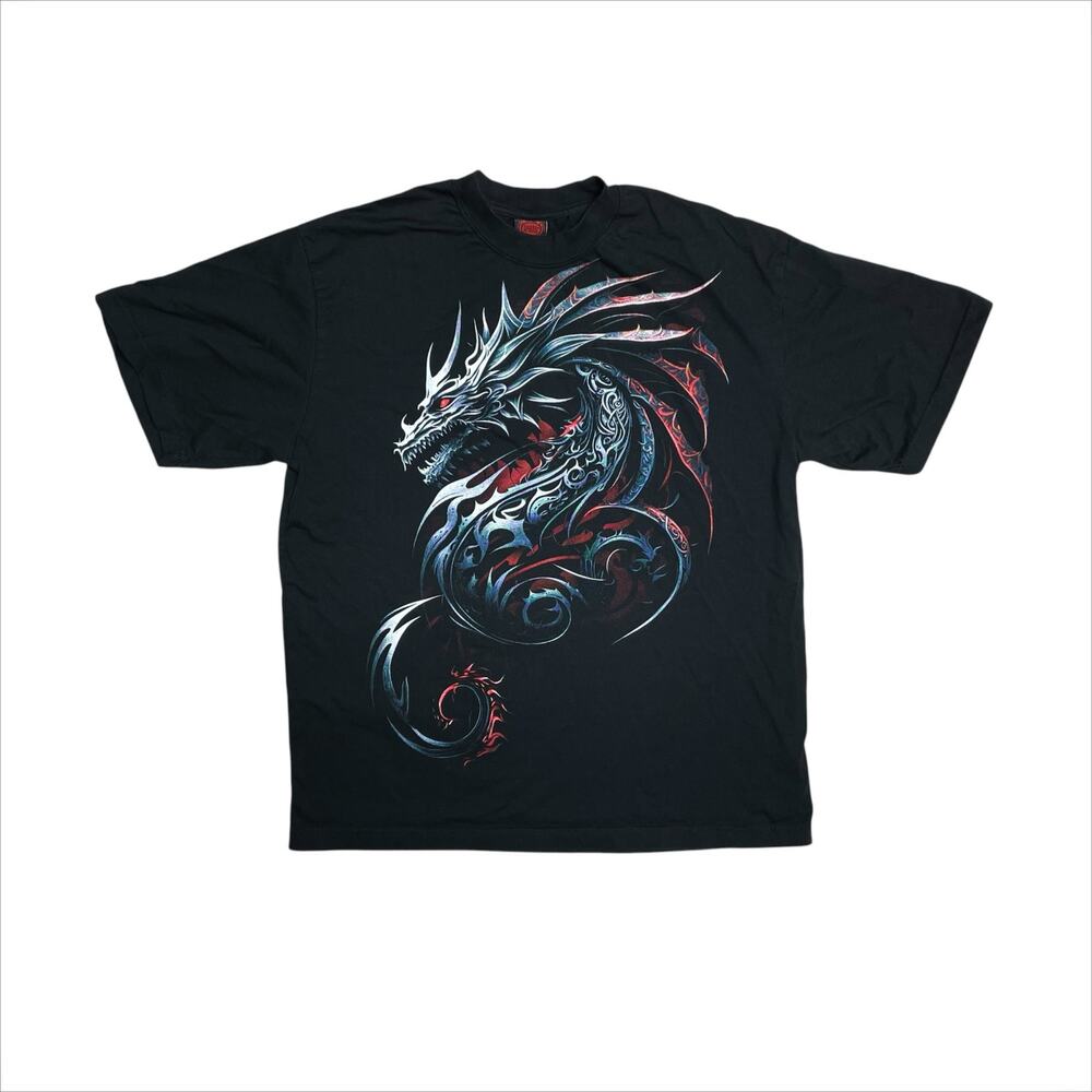 SPIRAL DIRECT Spiral Dragon Shards Black Graphic Tee Size XL (Fits Like US L)